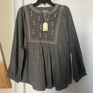 A ver soft long sleeve baby doll shirt